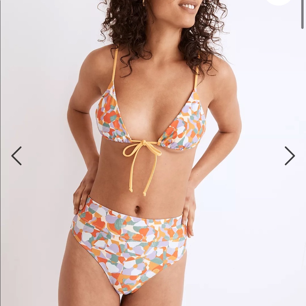 Madewell x ookioh ipanema floral print string bikini set